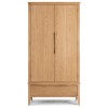 Heritage Hartuka Solid Oak 2 Door Double Wardrobe