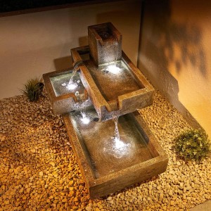 Nova Garden Furniture Ora Edge Lit Water Feature with 24 LED Lights