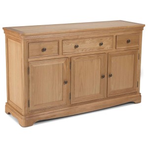Heritage Colmar Natural Oak 3 Door 3 Drawer Large Sideboard