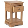Heritage Colmar Natural Oak Lamp Table With Drawer