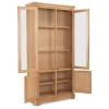 Heritage Colmar Natural Oak 4 Door Glass Display Cabinet