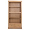 Heritage Colmar Natural Oak 2 Drawer Large Bookcase