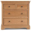 Heritage Colmar Natural Oak 2 Over 2 Chest Of Drawers