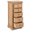 Heritage Colmar Natural Oak 5 Drawer Tallboy