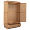 Heritage Colmar Natural Oak 2 Door Double Wardrobe With Drawer