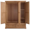 Heritage Colmar Natural Oak 3 Door 2 Drawer Triple Wardrobe