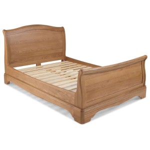 Heritage Colmar Natural Oak 4ft6 Double Sleigh Bed