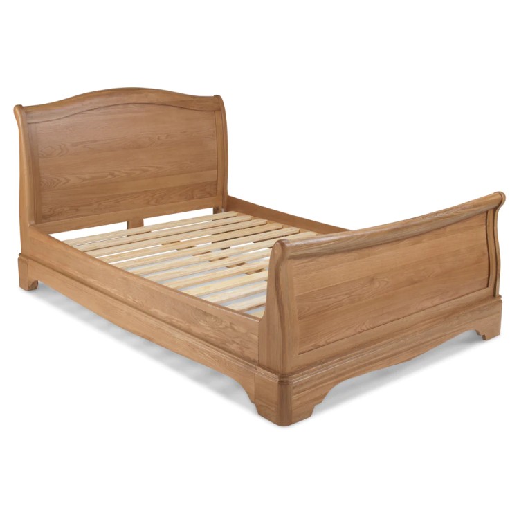 Heritage Colmar Natural Oak 5ft King Size Sleigh Bed