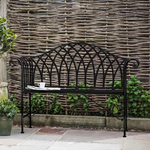 Regency Design Duchess Black Metal Garden Bench Regency Design Duchess Black Metal Garden Bench