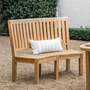 Regency Design Champillet Natural Teak Tall Back Garden Bench Regency Design Champillet Natural Teak Tall Back Garden Bench