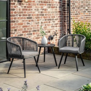Regency Design Cassis Grey 2 Seater Rope Bistro Set Regency Design Cassis Grey 2 Seater Rope Bistro Set