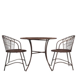Regency Design Siracusa Noir 2 Seater Iron Round Bistro Set Regency Design Siracusa Noir 2 Seater Iron Round Bistro Set