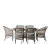 Regency Design Menton Stone 6 Seater Rattan Oval Dining Set