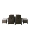 Regency Design Rondin Natural 8 Seater Rattan Cube Dining Set