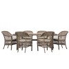 Regency Design Cagliari Natural 6 Seater Rattan Rectangular Dining Set