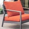 Regency Design Cannes Orange 2 Seater Aluminium Sofa Set with Armchairs and Coffee Table