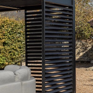 Regency Design Messina Large Black Aluminium Rectangular Pergola Louvre Screen Regency Design Messina Large Black Aluminium Rectangular Pergola Louvre Screen