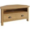 Buxton Rustic Oak Furniture Corner TV Unit