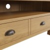 Buxton Rustic Oak Furniture Corner TV Unit