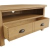 Buxton Rustic Oak Furniture Corner TV Unit