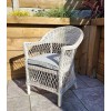 Signature Weave Garden Furniture Rose White Rattan 6 Seater Round Dining Set