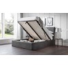 Julian Bowen Furniture Sanderson Grey Velvet 4ft6 Double Ottoman Bed