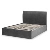 Julian Bowen Furniture Sanderson Grey Velvet 4ft6 Double Ottoman Bed