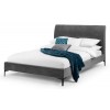 Julian Bowen Furniture Sanderson Diamond Quilted Grey Velvet 6ft Super King Size Bed
