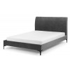 Julian Bowen Furniture Sanderson Diamond Quilted Grey Velvet 6ft Super King Size Bed