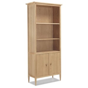 Heritage Skien Natural Oak Large 2 Door Bookcase