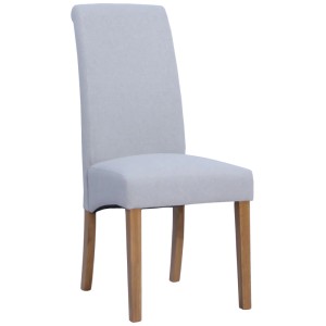 Divine Furniture Dortmund Oak Westbury Light Grey Rollback Dining Chair Divine Furniture Dortmund Oak Westbury Light Grey Rollback Dining Chair