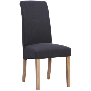 Divine Furniture Dortmund Oak Westbury Dark Grey Rollback Dining Chair Divine Furniture Dortmund Oak Westbury Dark Grey Rollback Dining Chair