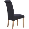 Divine Furniture Dortmund Oak Westbury Dark Grey Rollback Dining Chair