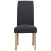 Divine Furniture Dortmund Oak Westbury Dark Grey Rollback Dining Chair