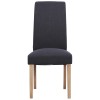 Divine Furniture Dortmund Oak Westbury Dark Grey Rollback Dining Chair