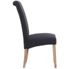 Divine Furniture Dortmund Oak Westbury Dark Grey Rollback Dining Chair