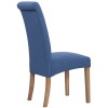 Divine Furniture Dortmund Oak Westbury Blue Rollback Dining Chair