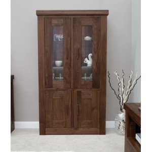 Homestyle Walnut Furniture 2 Door Glass Display Unit Homestyle Walnut Furniture 2 Door Glass Display Unit