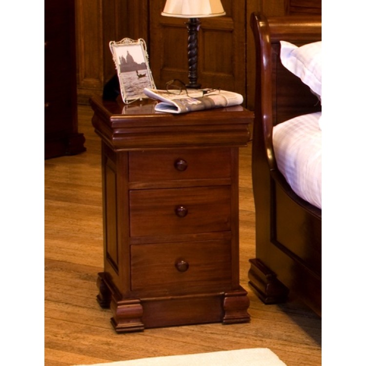La Roque Mahogany Furniture 4 Drawer Lit Bateau Bedside Table IMR10A