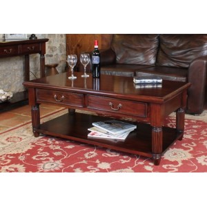 La Roque Mahogany Furniture Coffee Table With Drawers La Roque Mahogany Furniture Coffee Table With Drawers IMR08A