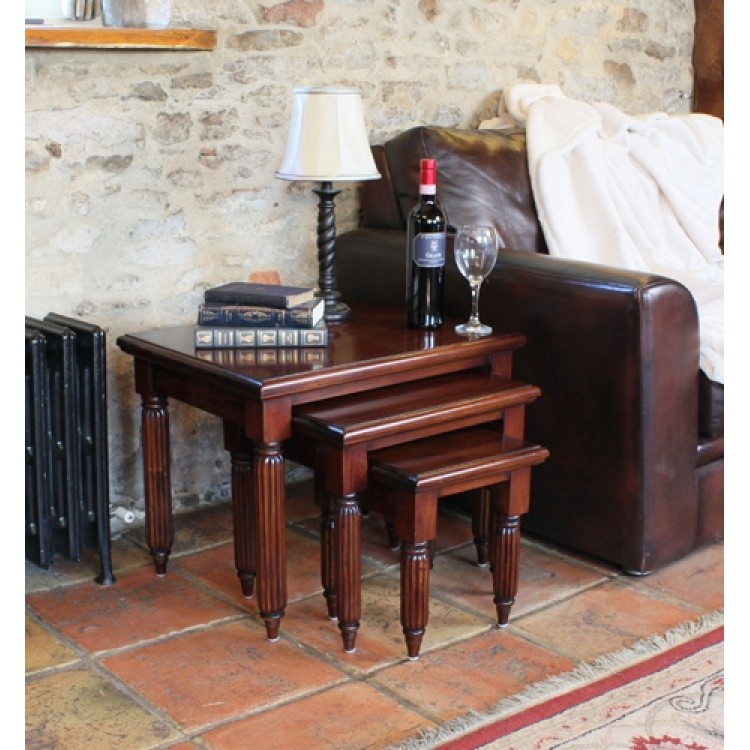 La Roque Mahogany Furniture Nest of Coffee Tables IMR08B