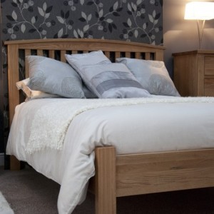 Opus Solid Oak Furniture Arched 4ft6 Double Bed Opus Solid Oak Furniture Arched 4ft6 Double Bed