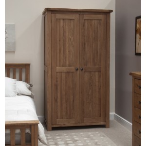 Rustic Solid Oak Furniture Double Wardrobe Rustic Solid Oak Furniture Double Wardrobe