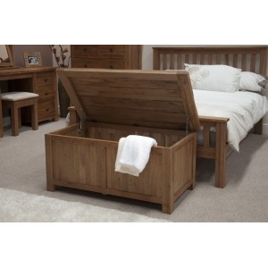 Rustic Solid Oak Furniture Blanket Box Rustic Solid Oak Furniture Blanket Box
