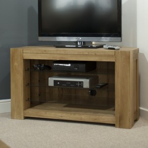 Trend Solid Oak Furniture Corner TV Plasma Unit Trend Solid Oak Furniture Corner TV Plasma Unit