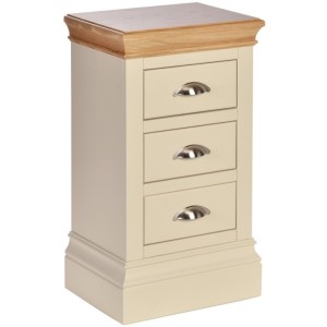 Divine London Ivory Painted 3 Drawer Compact Bedside Table Divine London Ivory Painted 3 Drawer Compact Bedside Table