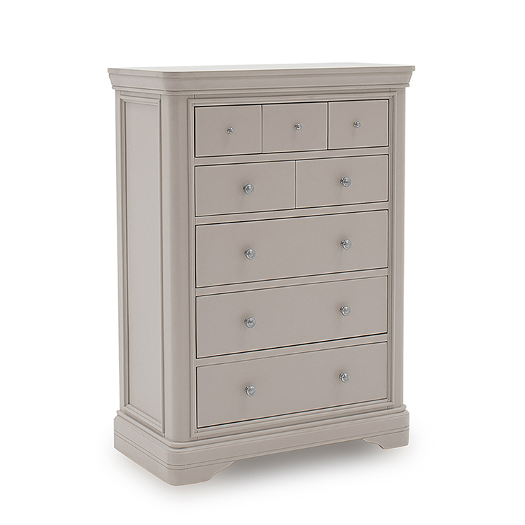 Vida Living Mabel Painted 8 Drawer Tall Chest Oak Furniture House