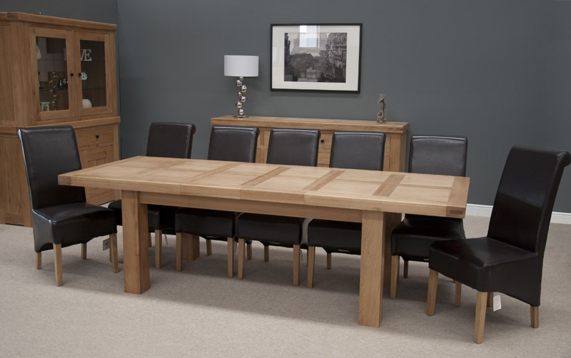 Bordeaux Solid Oak Grand Dining Table, Grand Dining Room Table And Chairs